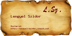 Lengyel Szidor névjegykártya